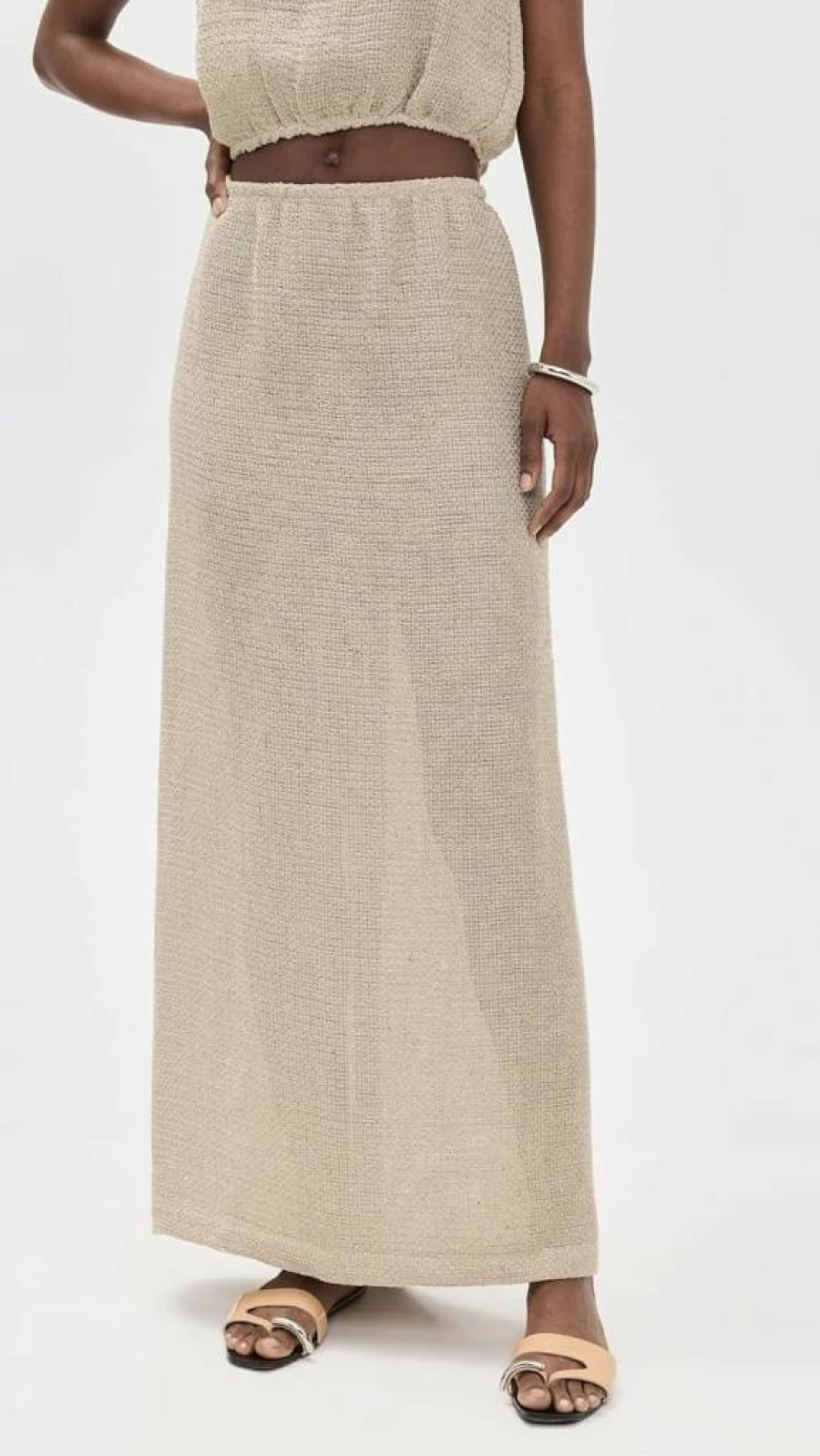 Leset Women's Stella Maxi Skirt - Flowy Long Boho Skirt with High Waist for Summer