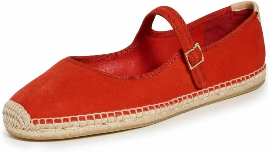 Tory Burch Women's Mary Jane Espadrille Flats - Classic Comfortable Slip-On Shoes for Women