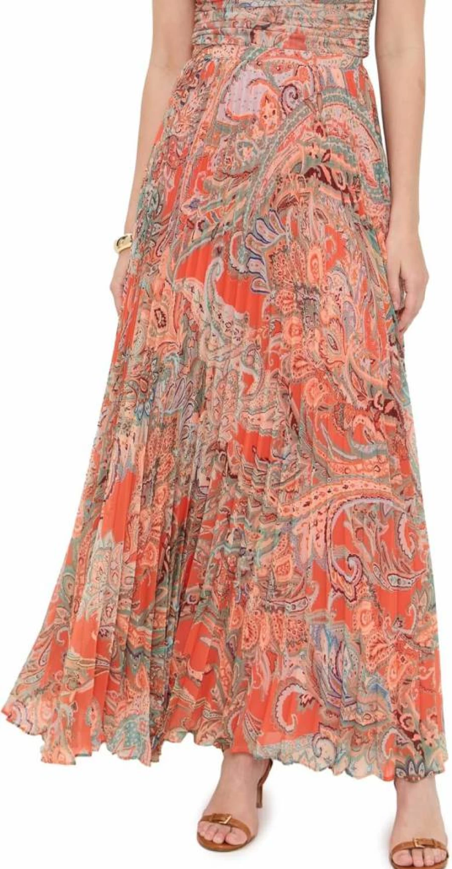 L'AGENCE Women's Torin Pleated Maxi Skirt - Elegant Long Flowy Skirt for Women