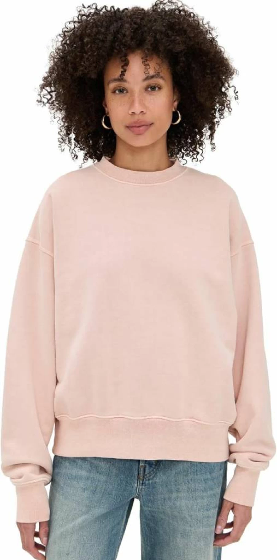 SLVRLAKE Women's Cinch Waist Crewneck Sweatshirt - Comfortable Casual Pullover