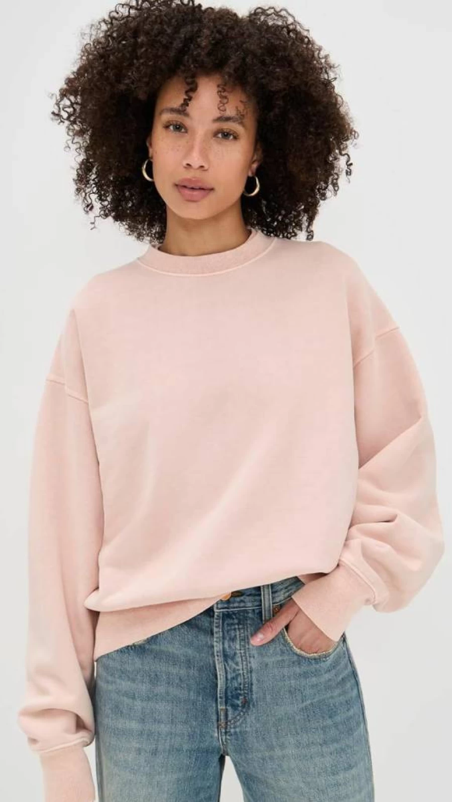 SLVRLAKE Women's Cinch Waist Crewneck Sweatshirt - Comfortable Casual Pullover