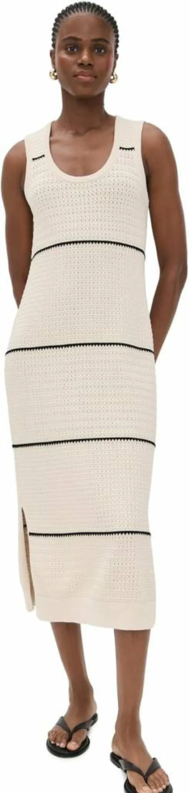 Varley Scott Scoop Neck Midi Dress for Women - Elegant Casual Wear