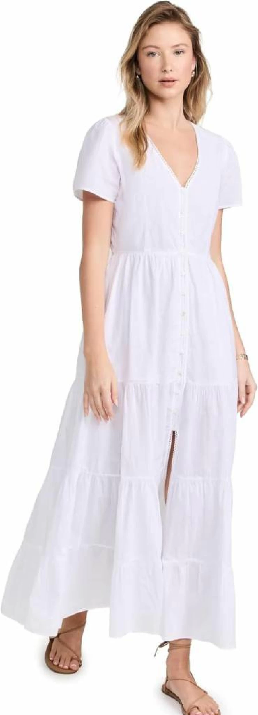 Playa Lucila Women's Floral Button Down Maxi Dress - Elegant Long Sleeve Beach Cover Up Summer Boho Chic Dress