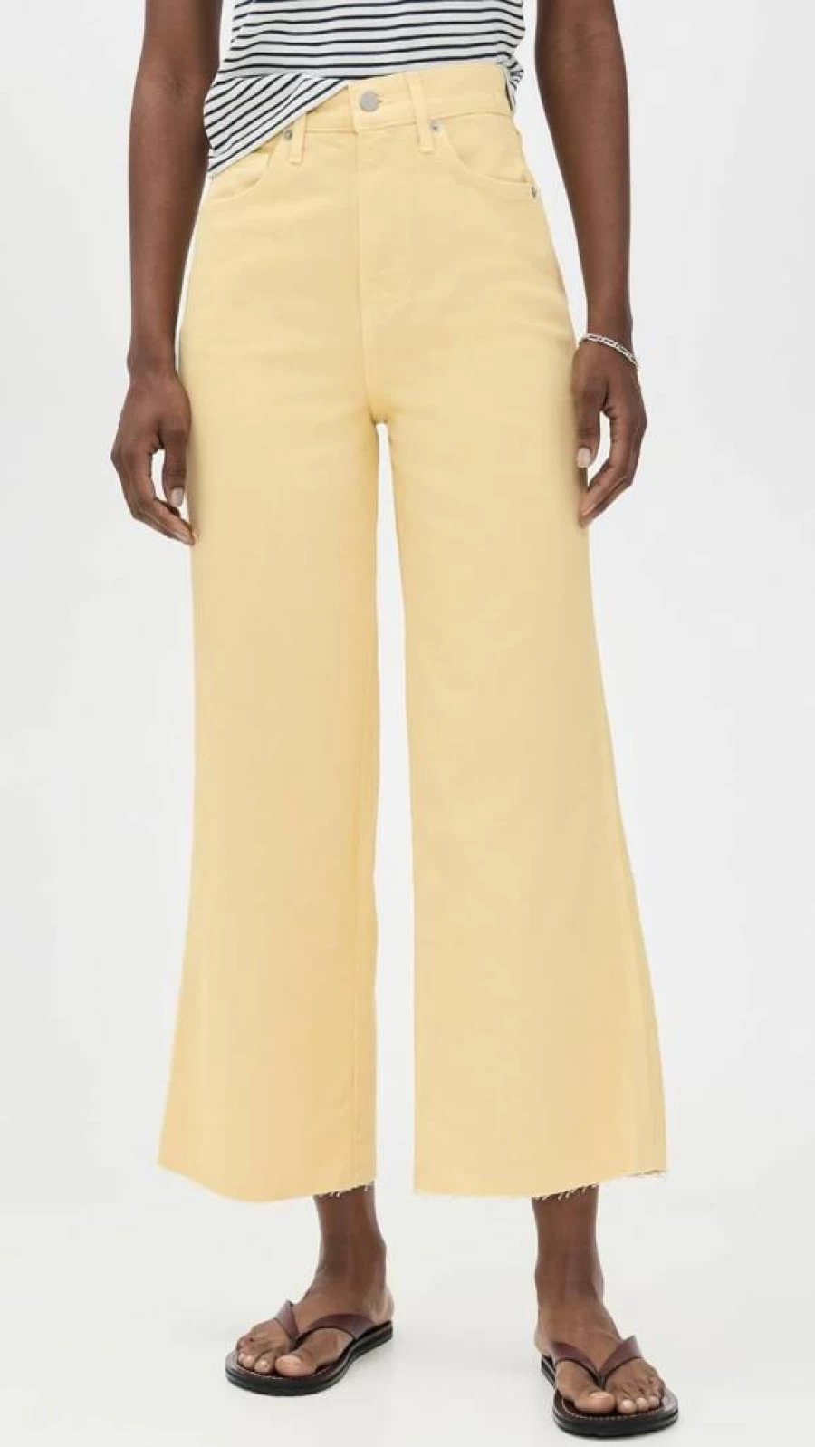 Veronica Beard Women's Taylor High Rise Wide Leg Cropped Jeans