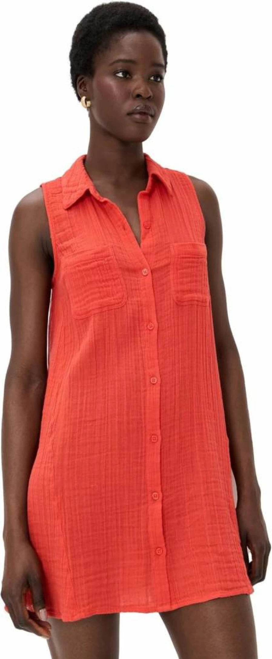 Z SUPPLY Women's Lightweight Mini Dress - Casual Short Sleeve Summer Dress