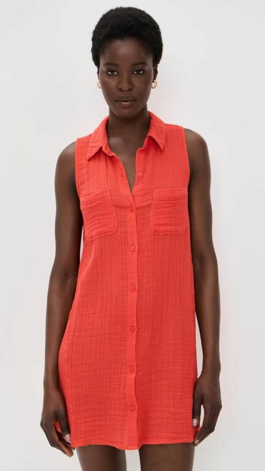 Z SUPPLY Women's Lightweight Mini Dress - Casual Short Sleeve Summer Dress