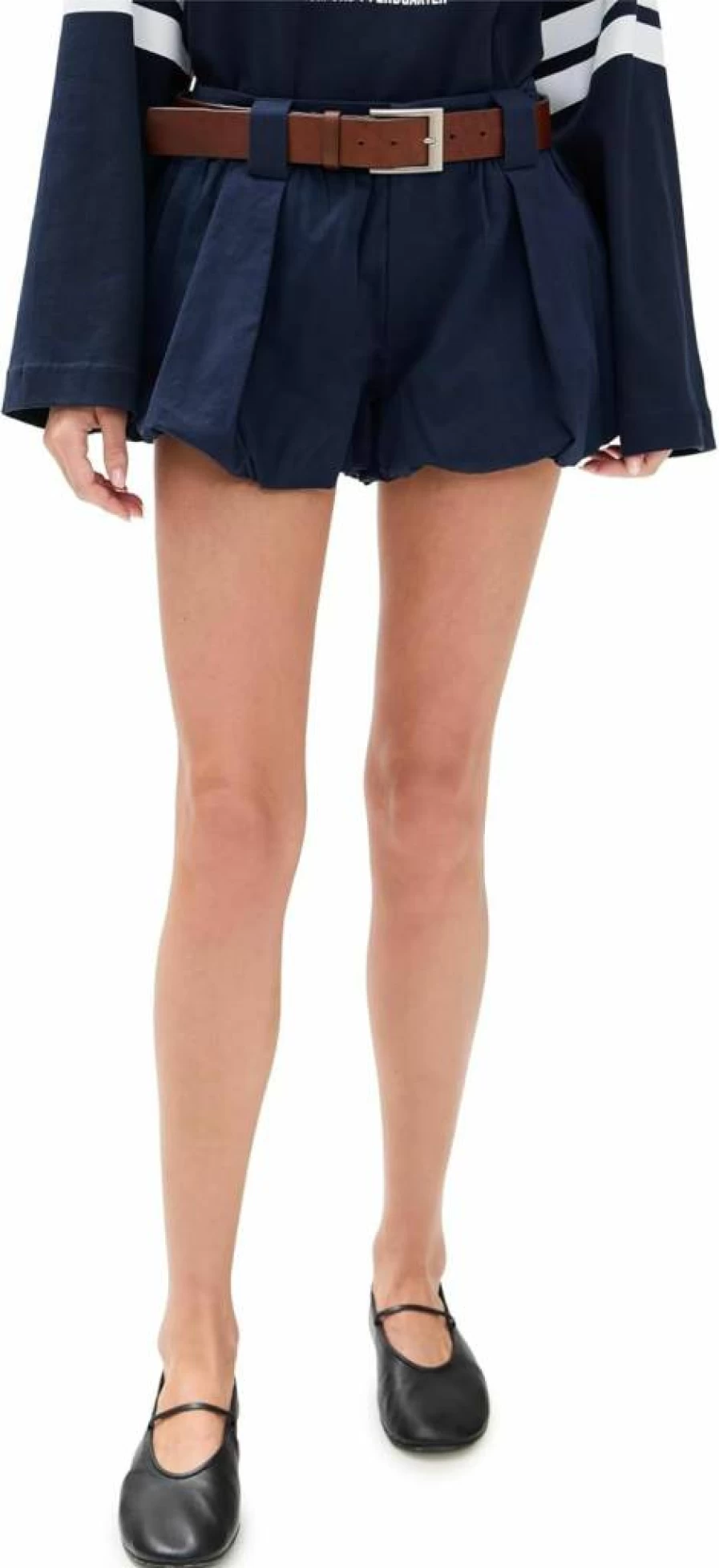 Sea Women's Adele High-Waist Bubble Running Shorts - Quick-Dry Sportswear for Yoga & Gym