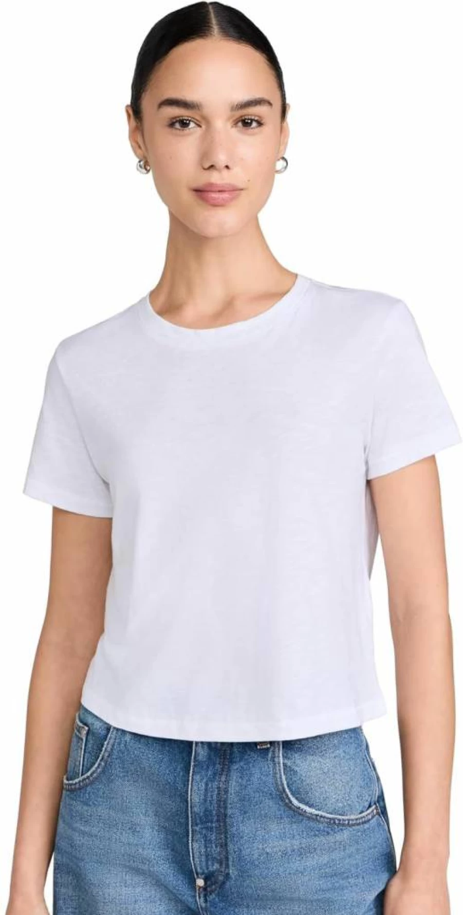 Madewell Women's Bella Slub Knit Tee - Soft Casual Short Sleeve Top