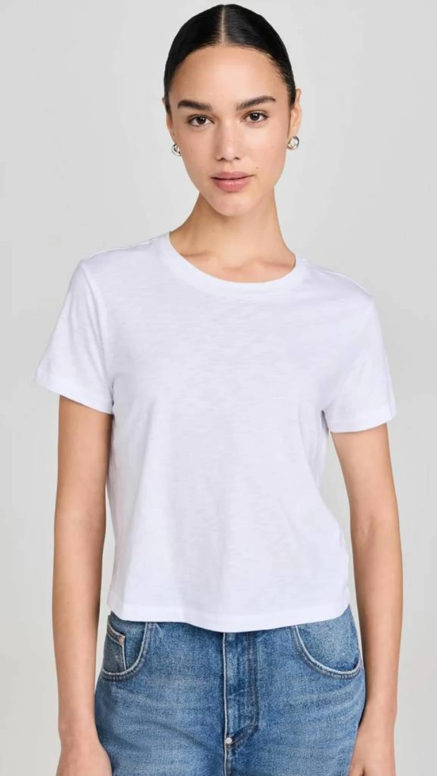 Madewell Women's Bella Slub Knit Tee - Soft Casual Short Sleeve Top