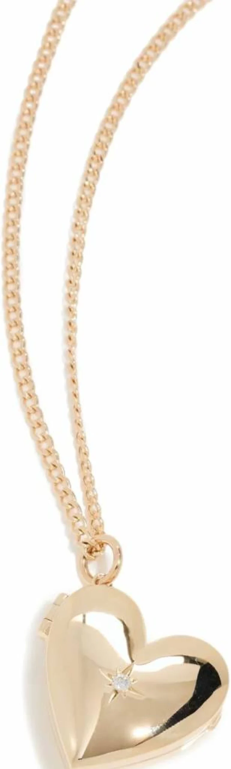 ZOE CHICCO 14K Gold Heart Locket Necklace for Women - Elegant Heart Pendant Jewelry Gift