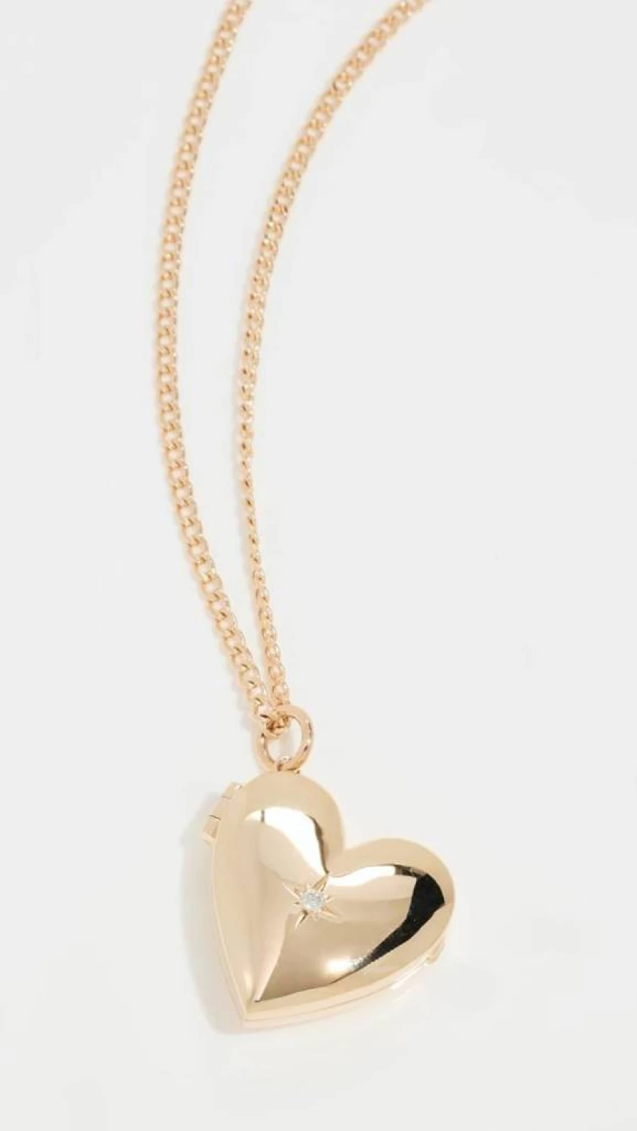ZOE CHICCO 14K Gold Heart Locket Necklace for Women - Elegant Heart Pendant Jewelry Gift