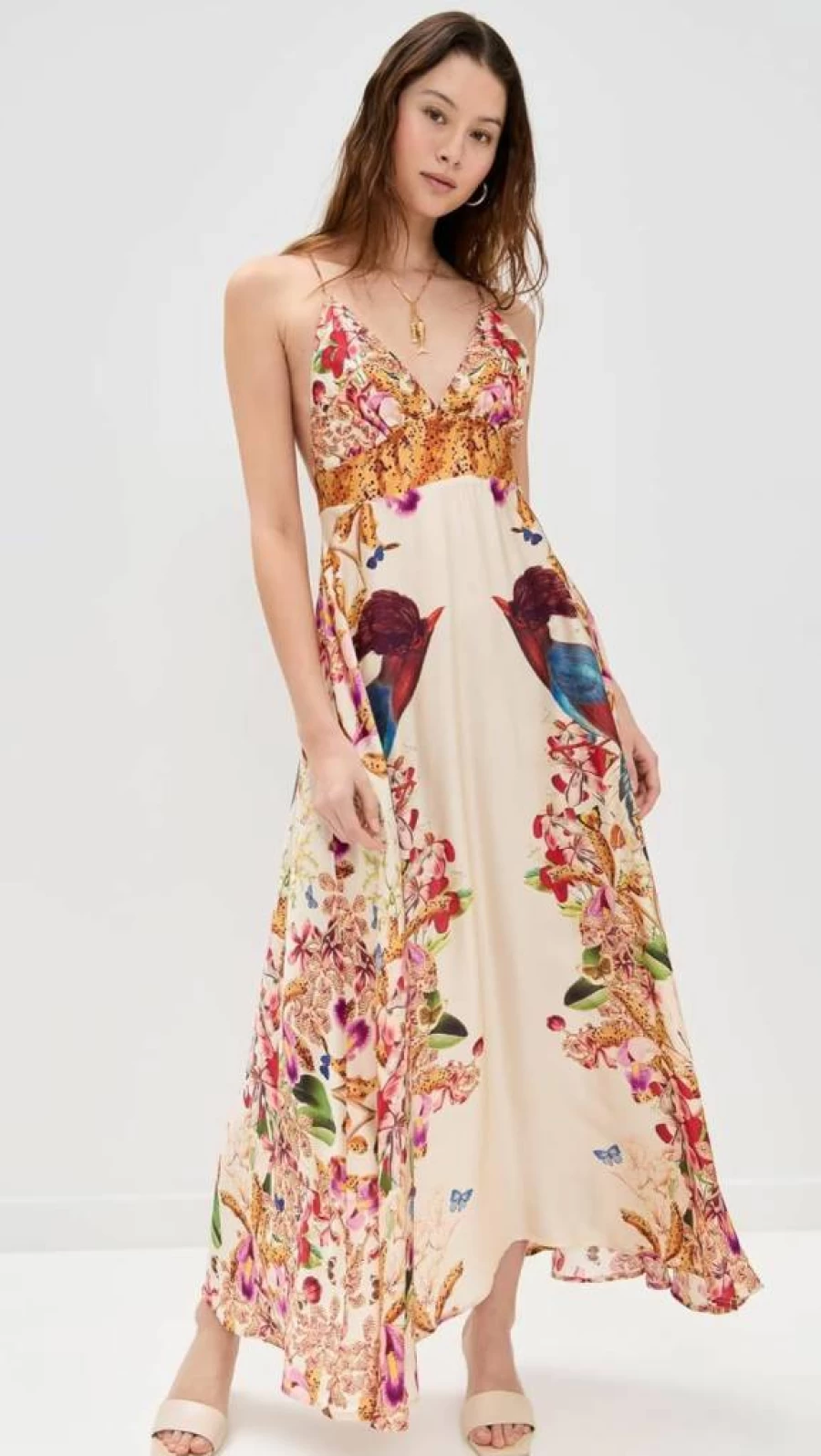 Carolina K Women's Star Print Dress - Elegant Celestial Design Evening Gown