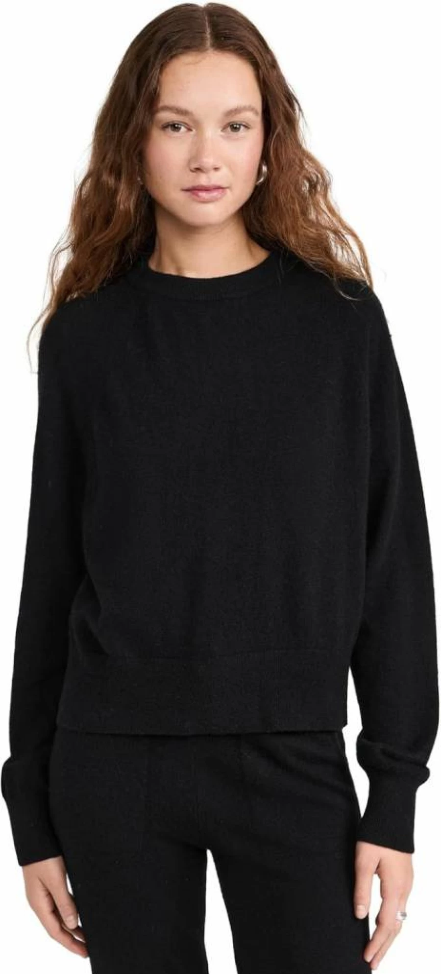 White + Warren Women's Premium Cashmere Crewneck Sweatshirt - Soft Luxury Knit Pullover