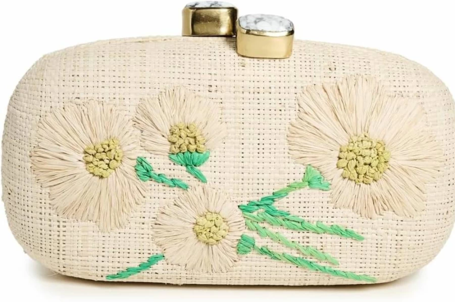 PAMELA MUNSON Vintage Floral Daisy Clutch Purse for Women - Retro Handbag