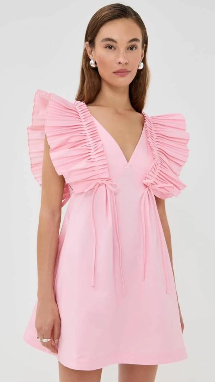 Kika Vargas Women's Francine Cotton Dress in Pale Pink | Elegant Casual Wear
