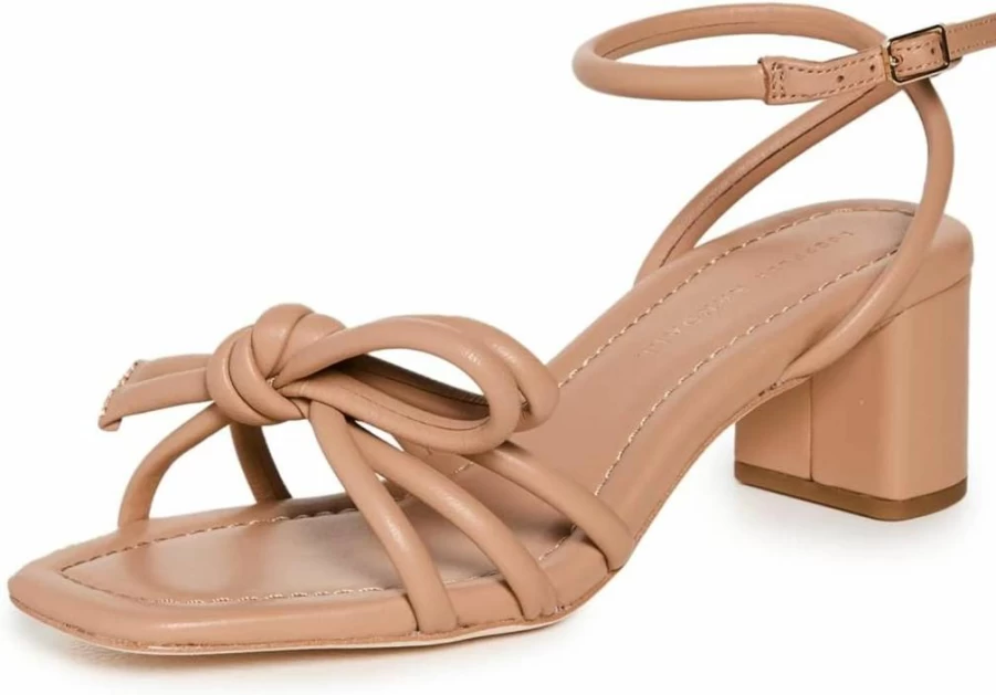Loeffler Randall Mikel Leather Bow Sandals for Women - Mid-Heel Dress Shoes
