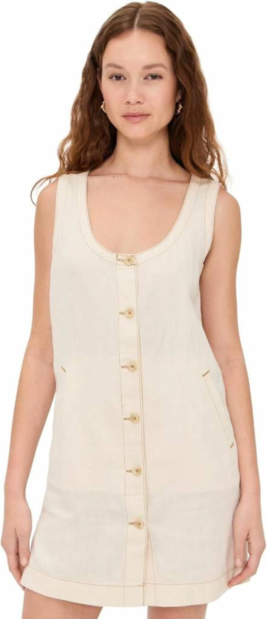 Faherty Women's Malibu Linen Denim Dress - Lightweight Summer Beach Dress