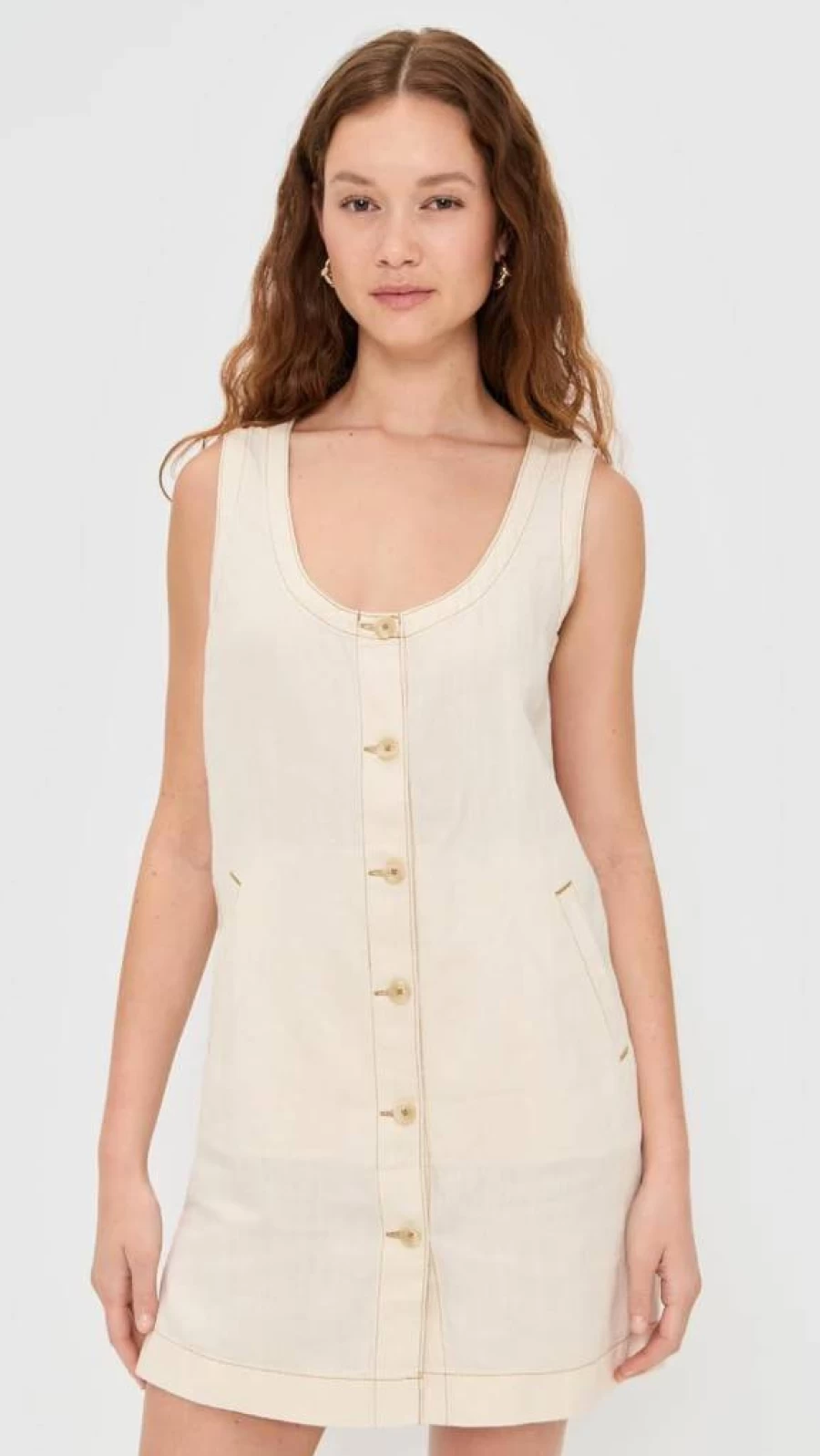 Faherty Women's Malibu Linen Denim Dress - Lightweight Summer Beach Dress
