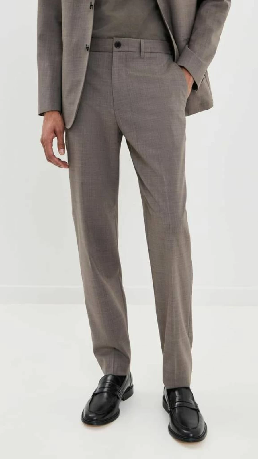 Theory Men's Curtis Travel Pants - Slim Fit Stretch Dress Pants for Business & Casual Wear