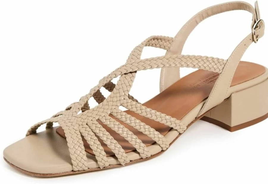 Naguisa Women's Raco Woven Leather Sandals – Handmade Comfortable Slide Sandals for Women