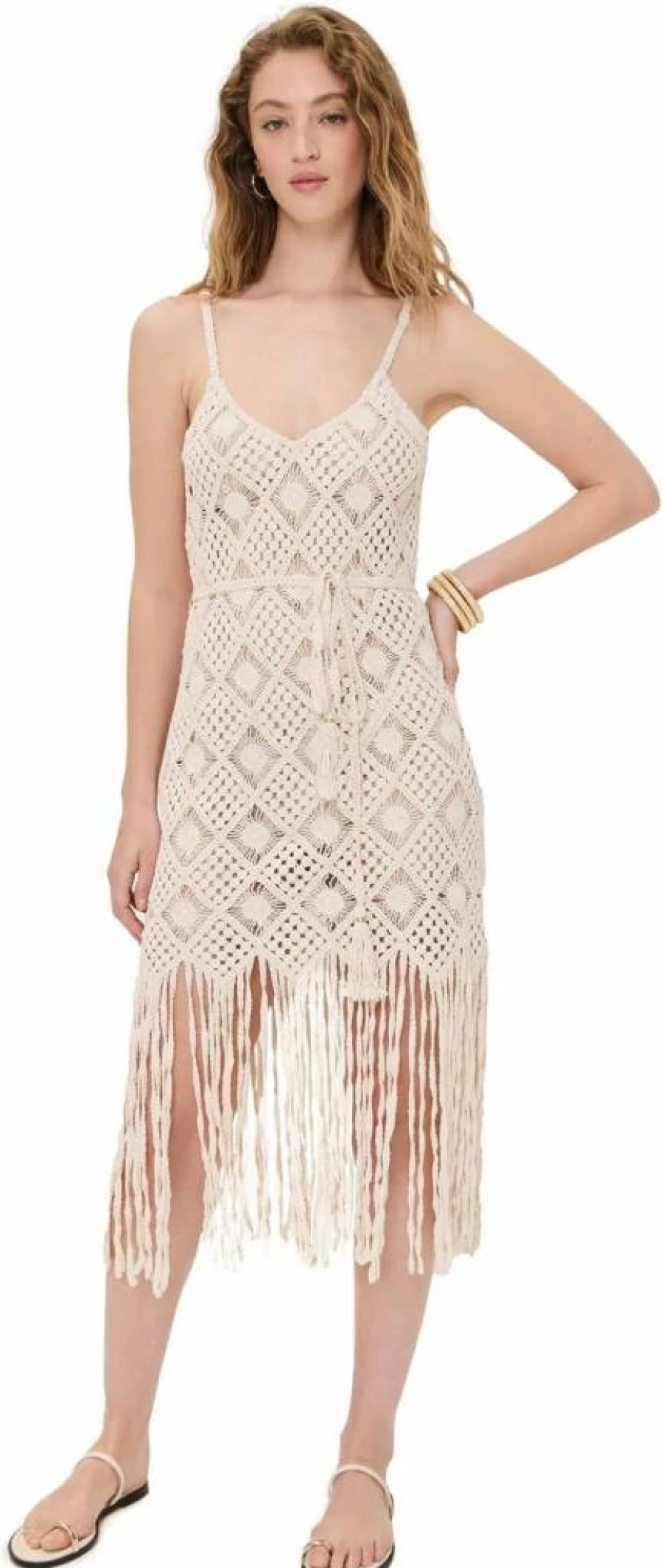 L'AGENCE Haleigh Diamond Over-The-Shoulder Midi Dress for Women