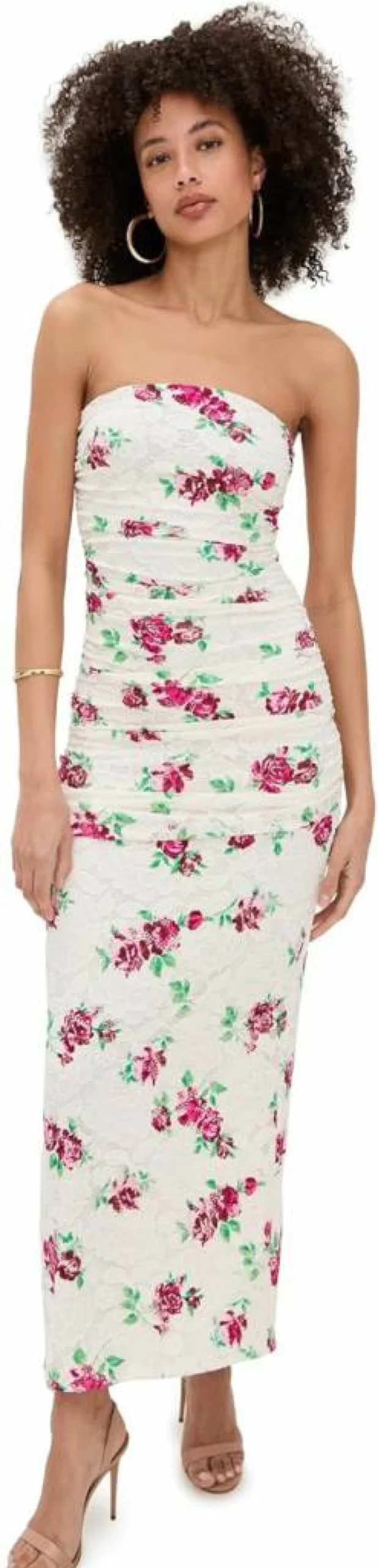 AFRM Women's Marlo Crochet Lace Summer Dress - Boho Chic Floral Embroidery Midi Dress for Beach Wedding