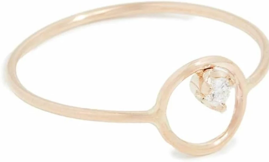 ZOE CHICCO 14K Gold Paris Circle Stacking Ring for Women - Elegant Stackable Ring