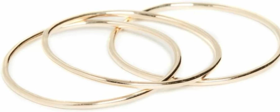 Ariel Gordon 14K Gold Paper Thin Women's Rings – Minimalist Dainty Stackable Band Jewelry