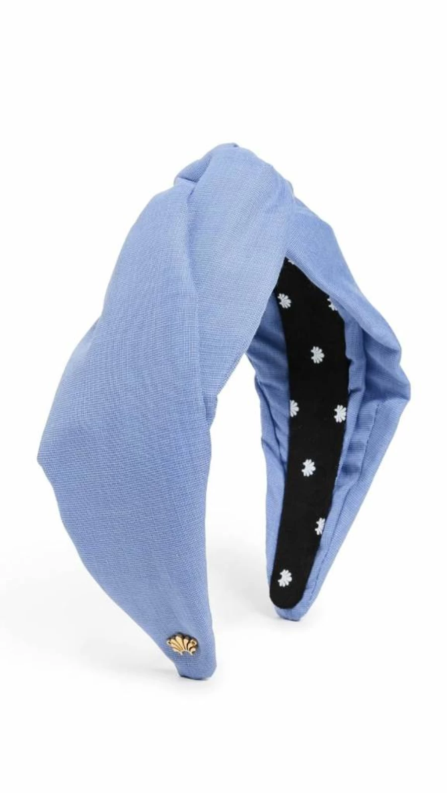 Lele Sadoughi Women's Greta Headband - Blue Cloudy Sky Pattern, Adjustable Cotton Hair Accessory, One Size Fits All