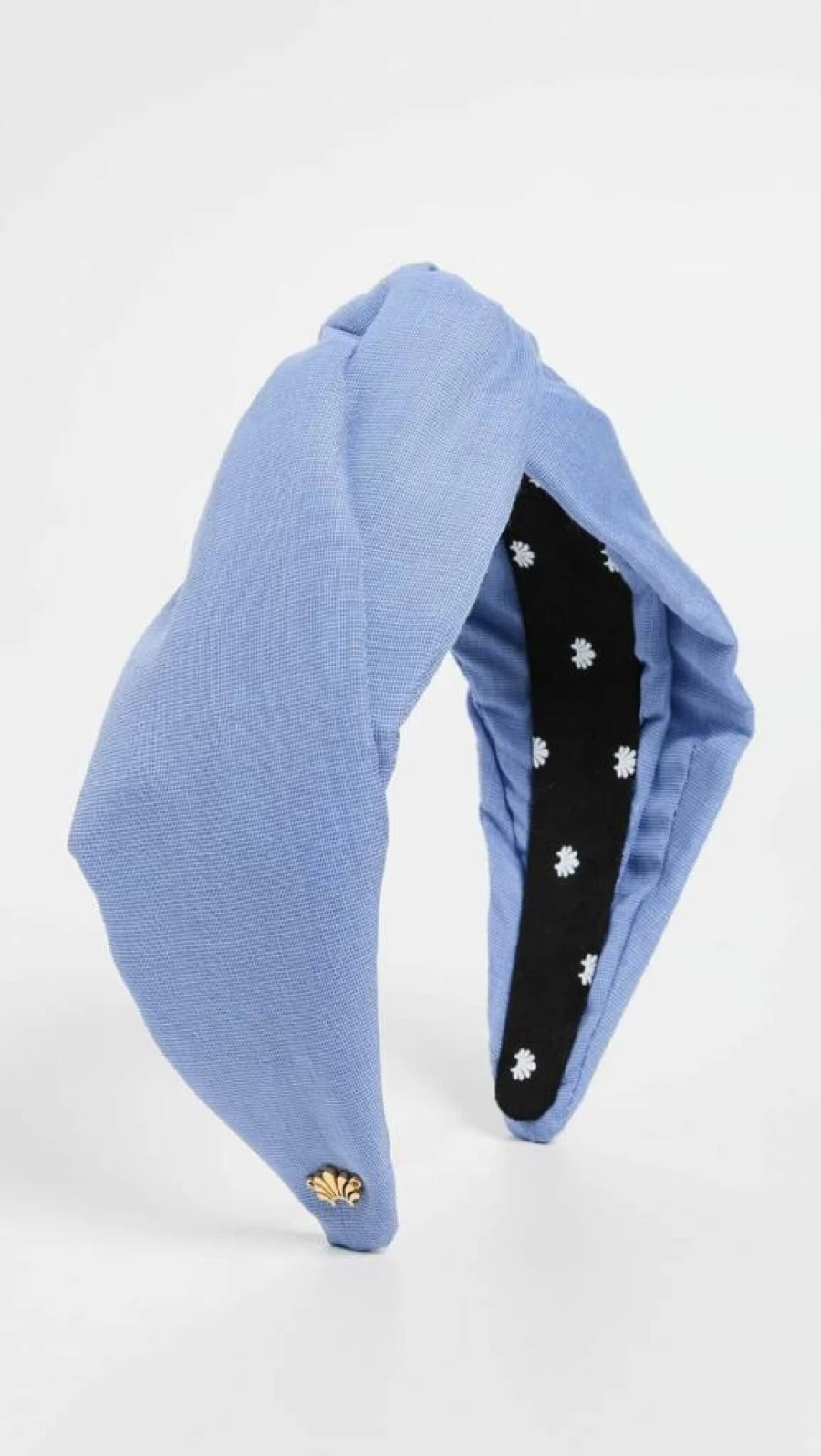 Lele Sadoughi Women's Greta Headband - Blue Cloudy Sky Pattern, Adjustable Cotton Hair Accessory, One Size Fits All
