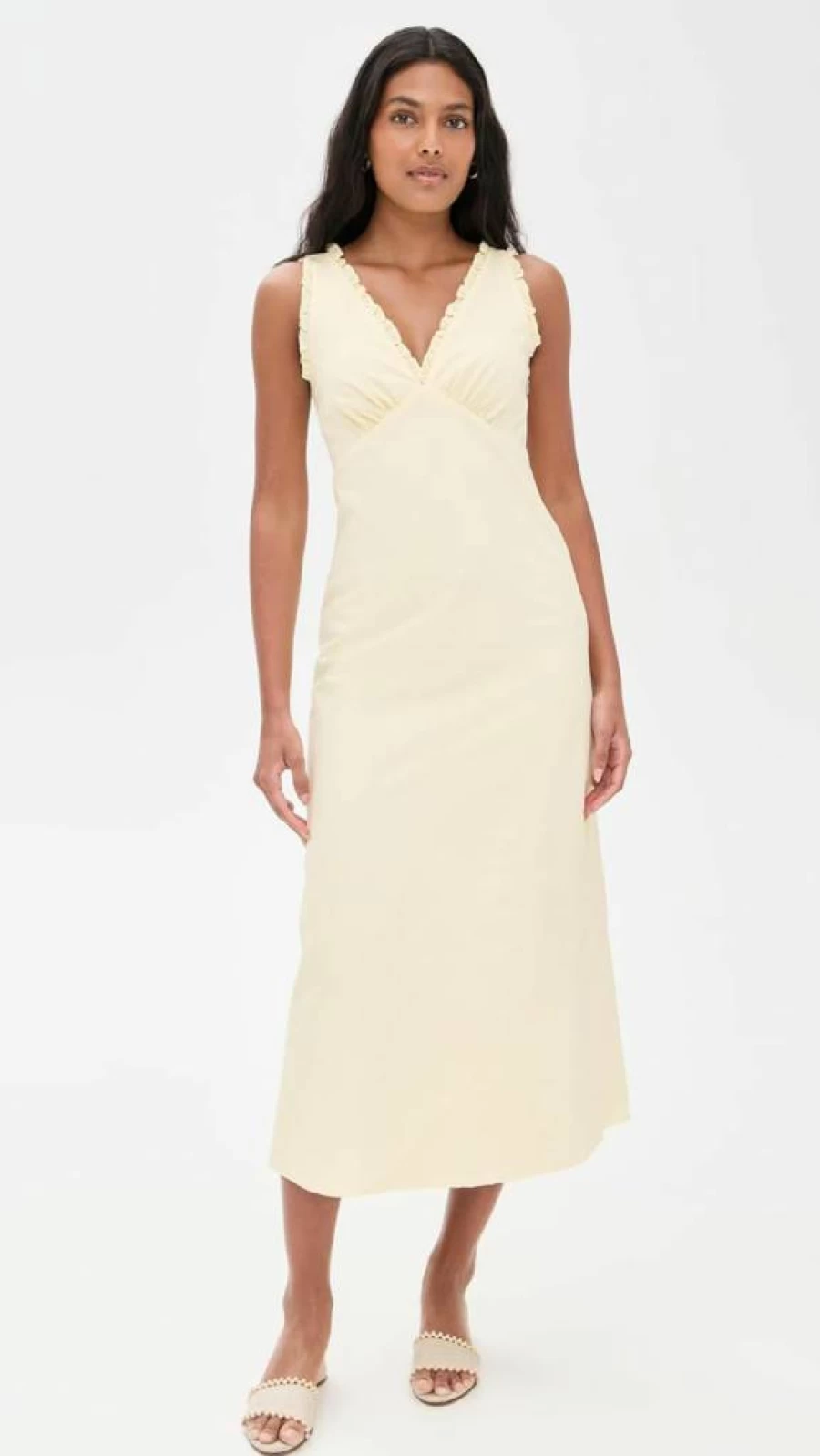 WAYF Women's Midi Dress - Stylish Casual Flowy Boho Chic Summer Dress