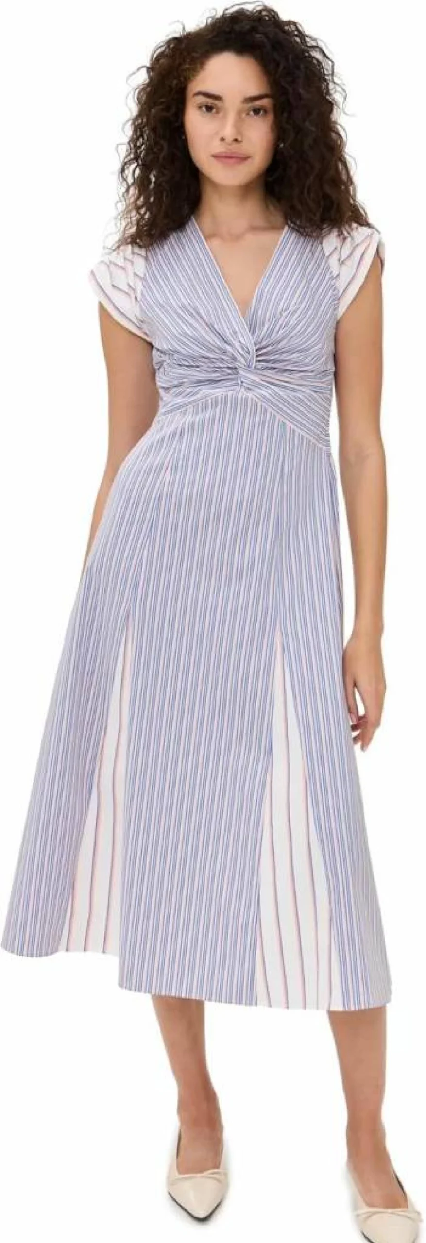 Shoshanna Women's Avalynn Striped Dress - Flowy Canopy Design for Summer