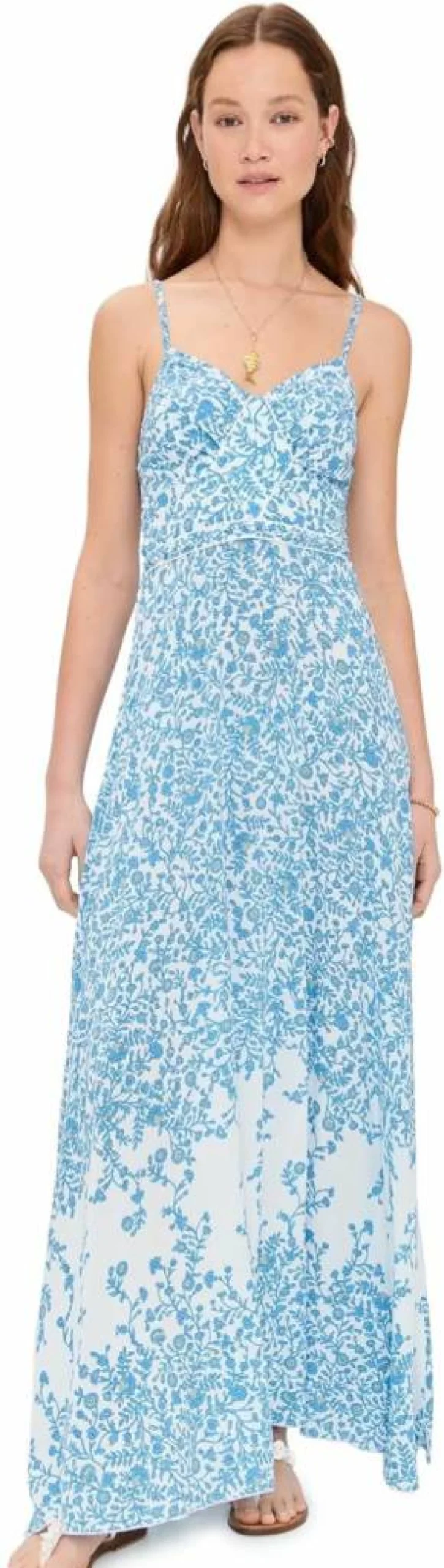 Poupette St Barth Women's Cara V Long Dress - Elegant Beachwear & Summer Fashion