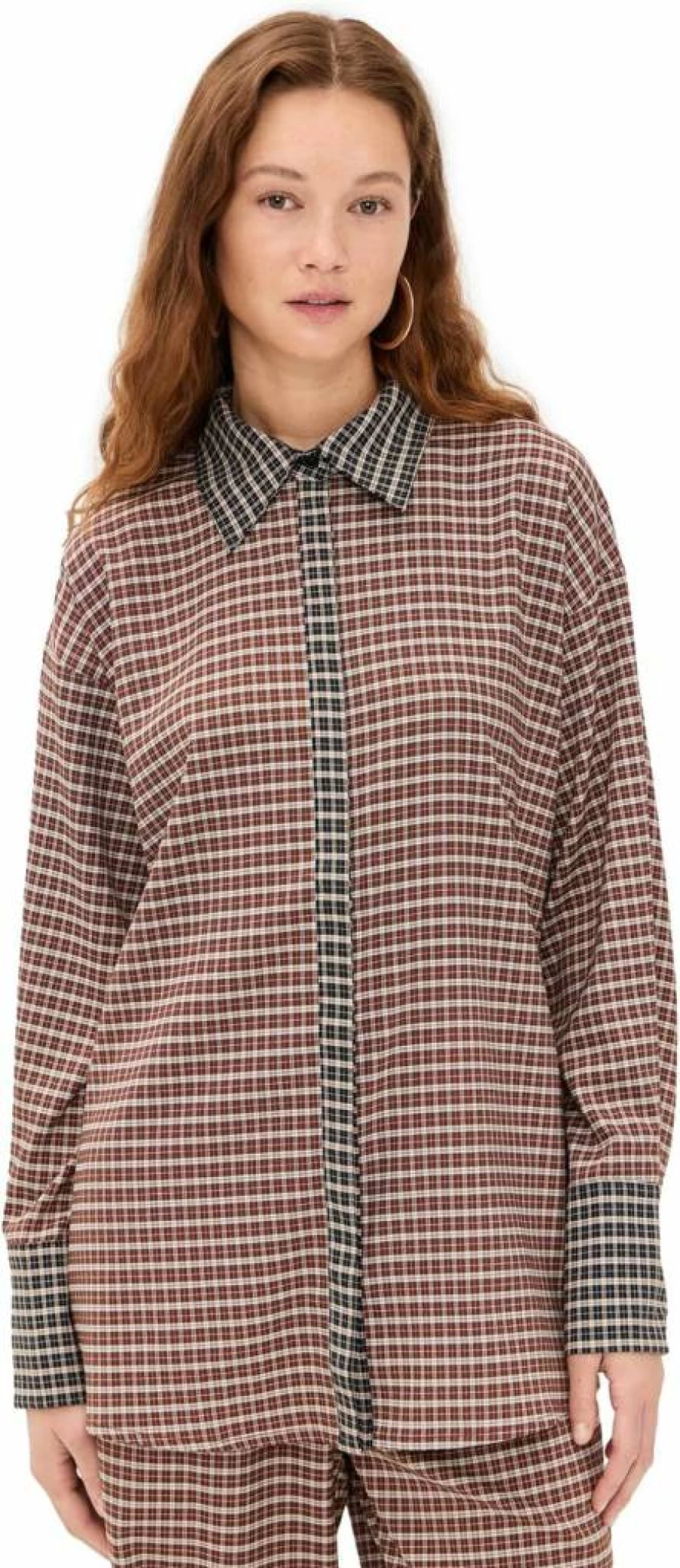 Lioness Women's Oversized Boyfriend Shirt - Stylish Comfort Fit Long Sleeve Top