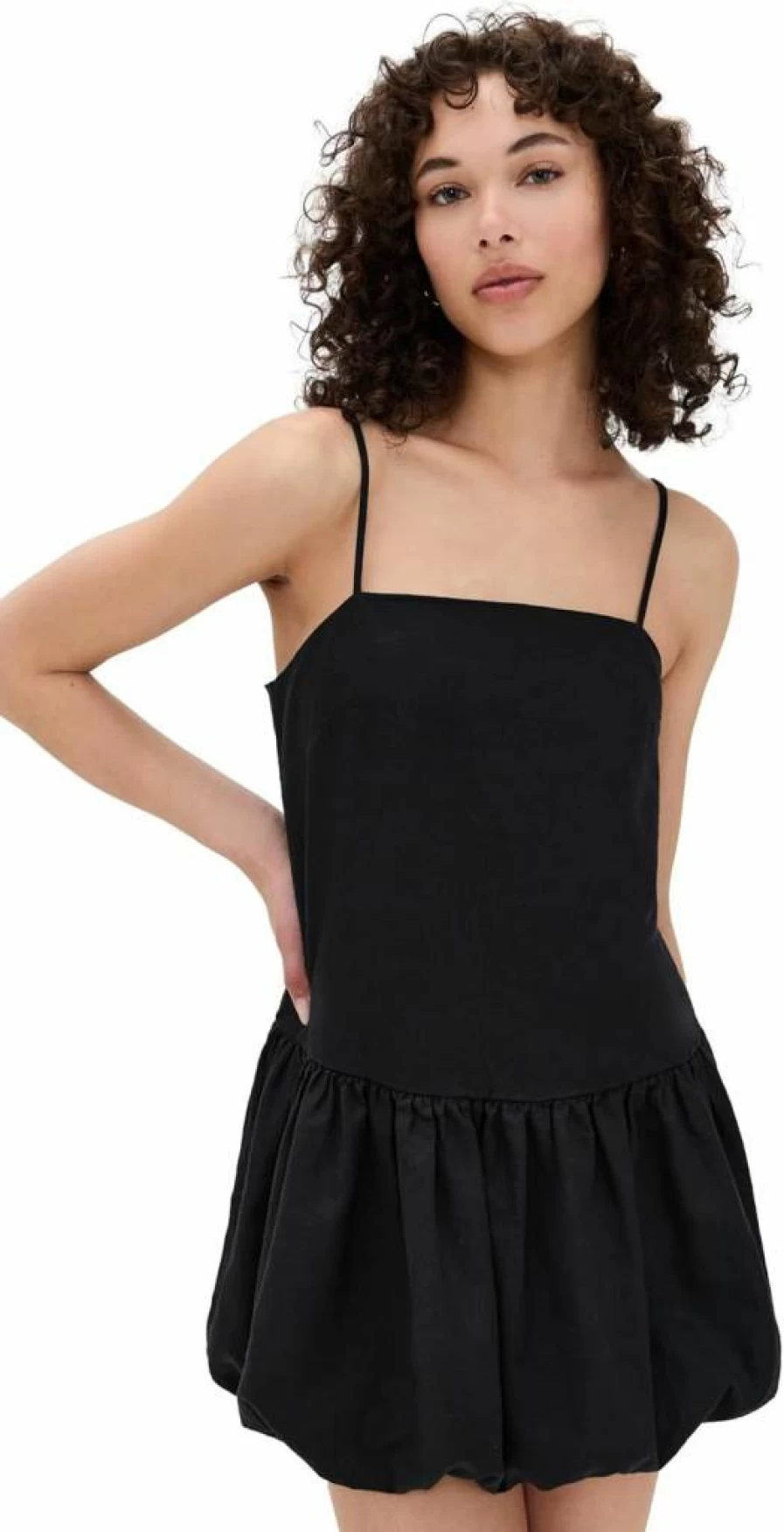 Onia Women's Airy Linen Mini Dress - Lightweight Bubble Hem Summer Dress