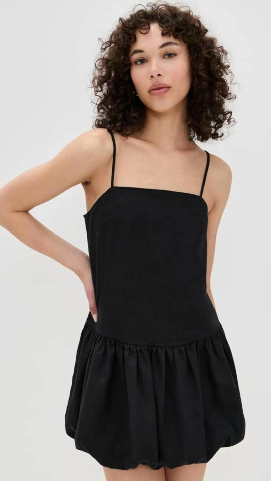 Onia Women's Airy Linen Mini Dress - Lightweight Bubble Hem Summer Dress