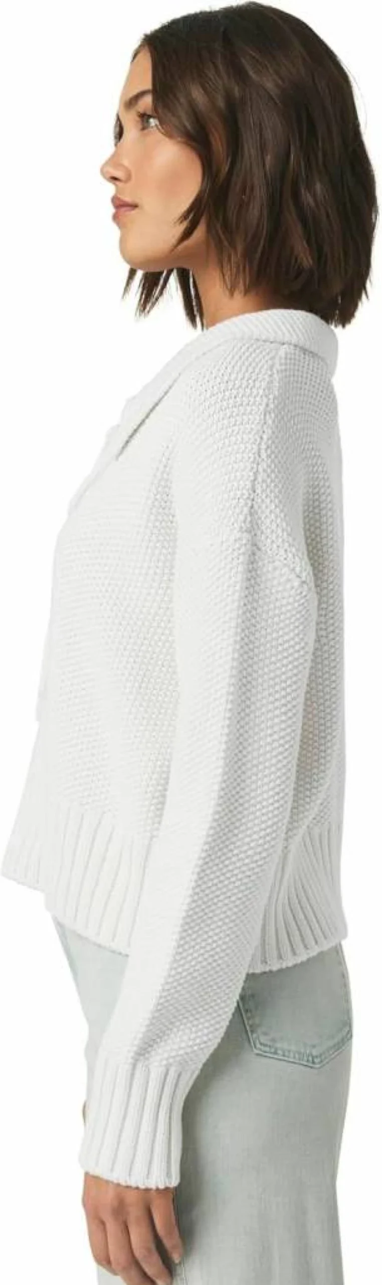 Splendid Women's Roxie Long Sleeve Lace-Up Knit Sweater