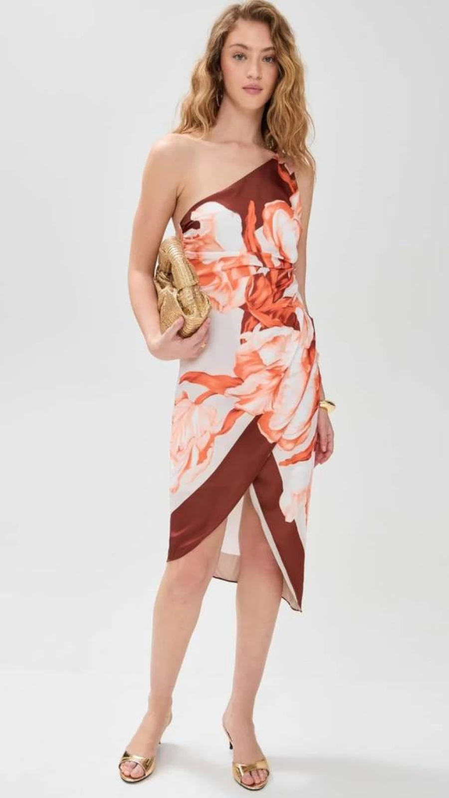 ROCOCO SAND Women's Floral Printed Midi Dress - Elegant Vintage Style Summer Casual Dress