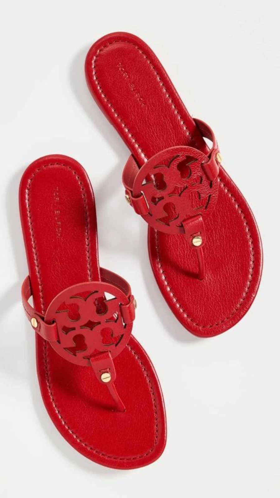 Tory Burch Women's Miller Leather Slide Sandals | Comfortable Flat Flip Flops | Casual Summer Footwear
