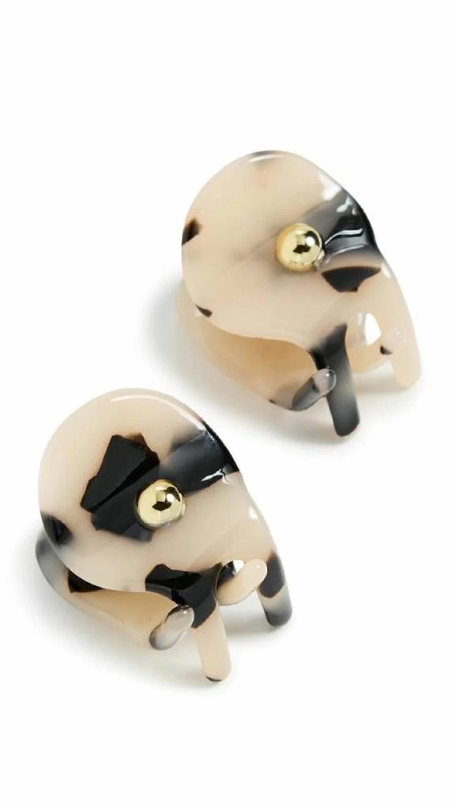 LELET NY Lily Mini Claw Clip Set - 2 Pack Light Tortoise & Tan Hair Clips for Women