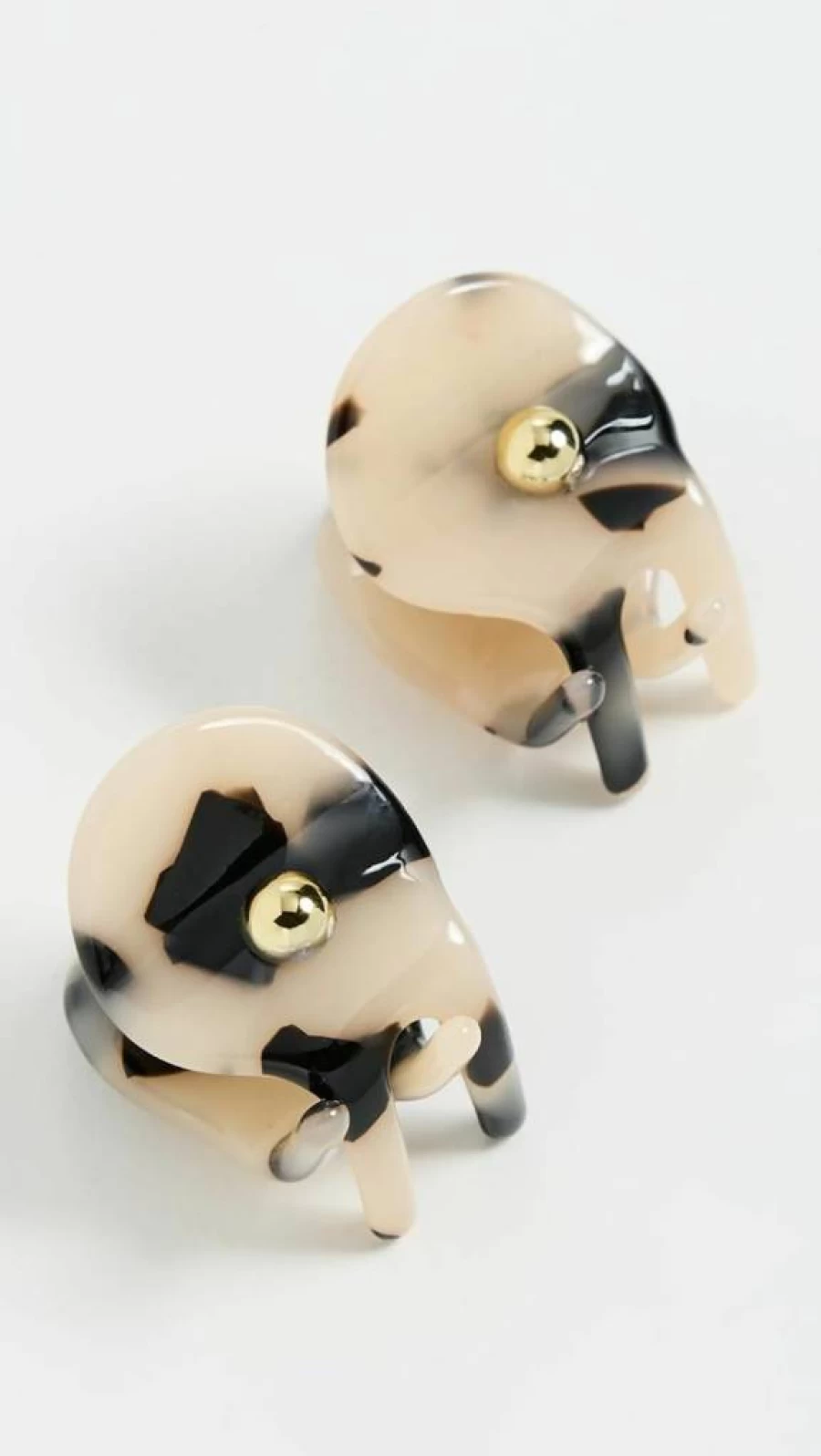 LELET NY Lily Mini Claw Clip Set - 2 Pack Light Tortoise & Tan Hair Clips for Women