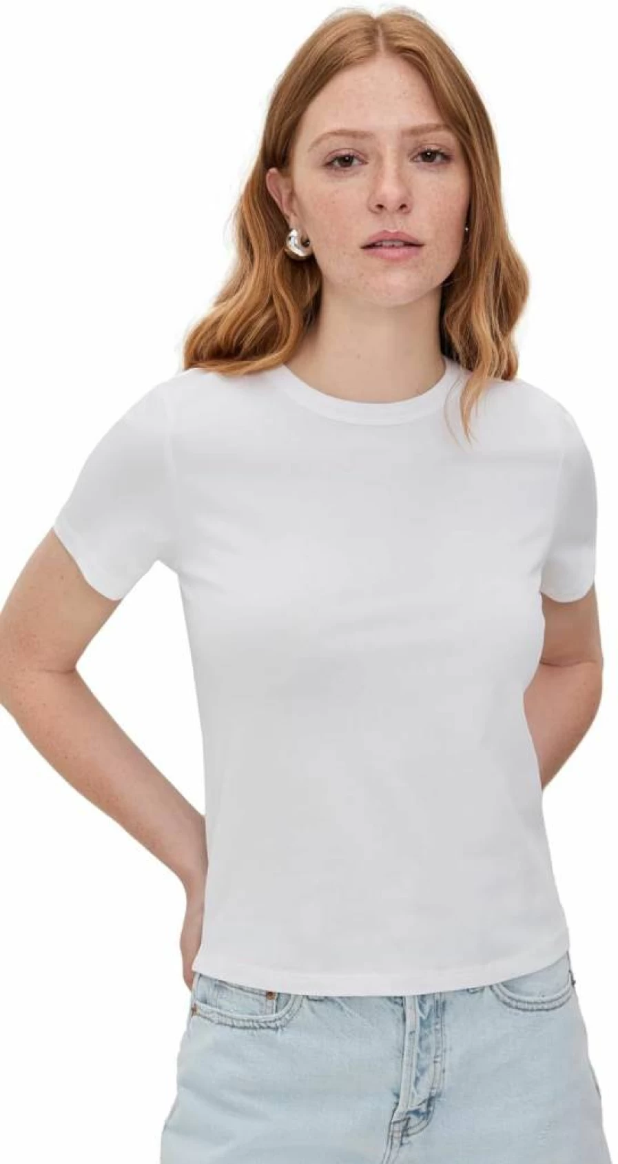 Pistola Denim Women's Alba Tee - Vintage Washed Cotton Short Sleeve T-Shirt for Women