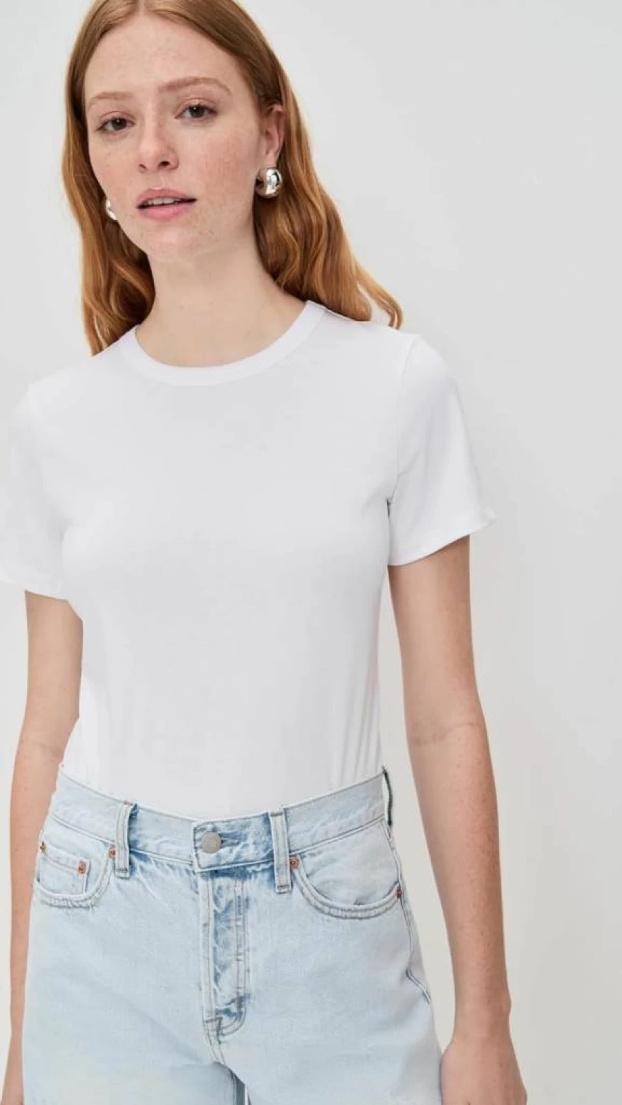 Pistola Denim Women's Alba Tee - Vintage Washed Cotton Short Sleeve T-Shirt for Women