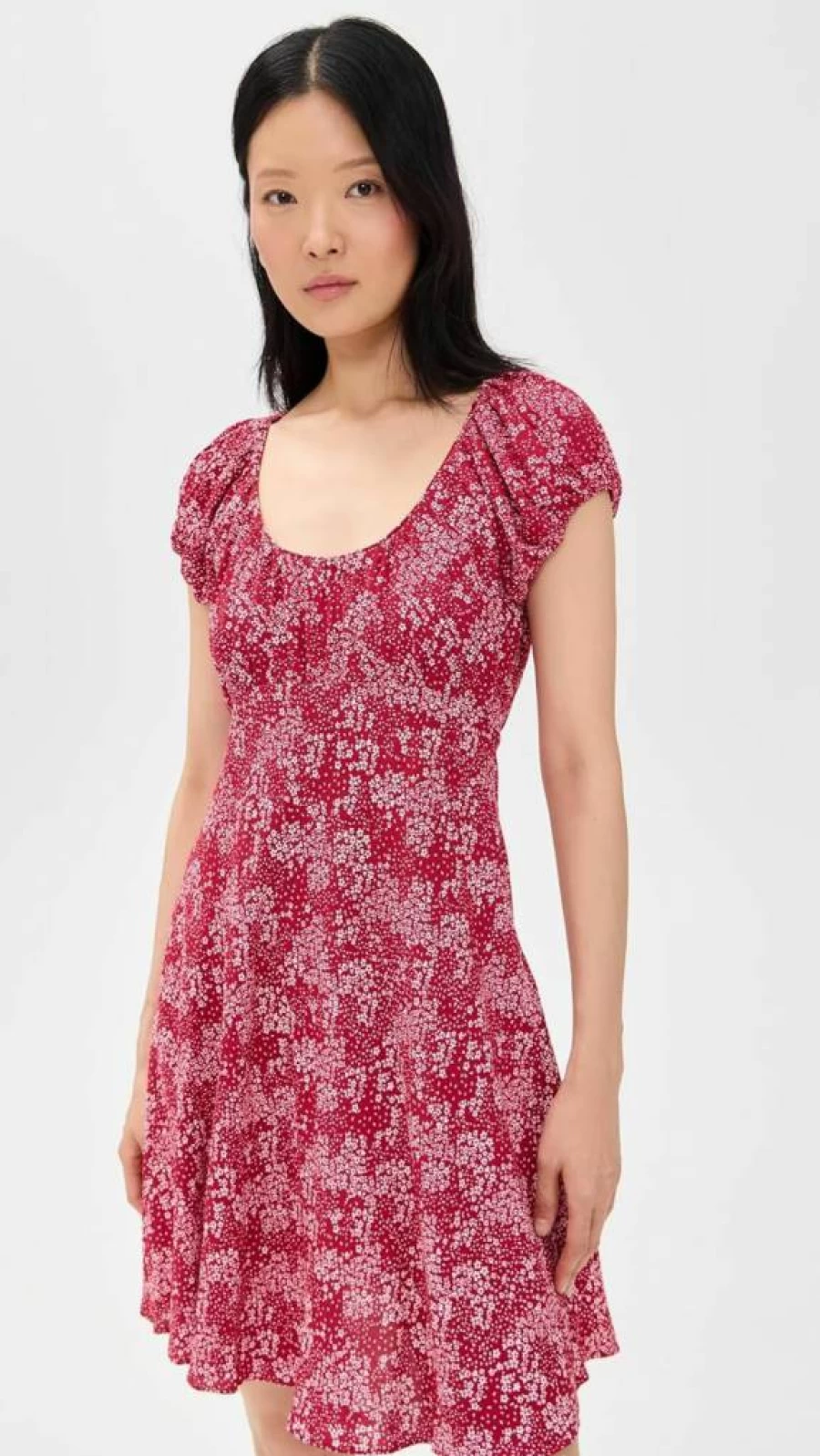 Madewell Women's Scoop Neck Mini Dress in Textured Crepe Fabric for Casual Chic Style