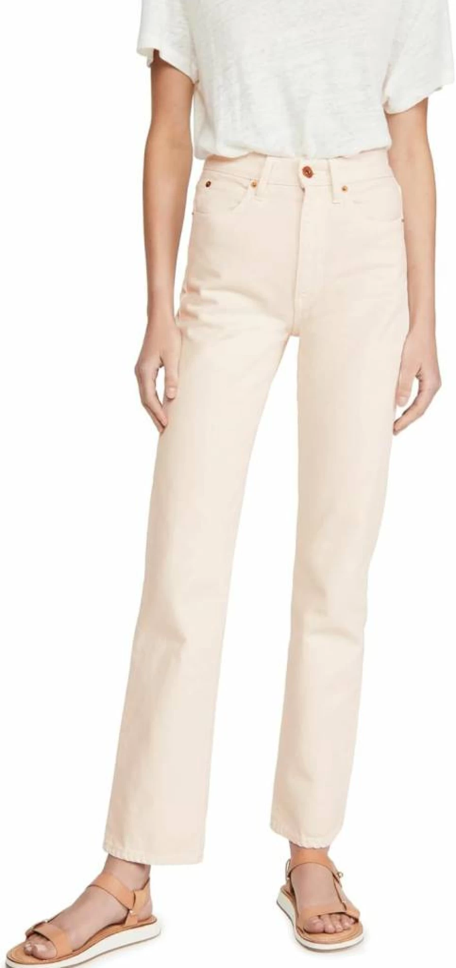 SLVRLAKE Women's High-Rise London Jeans - Classic Slim Fit Denim Pants for Women
