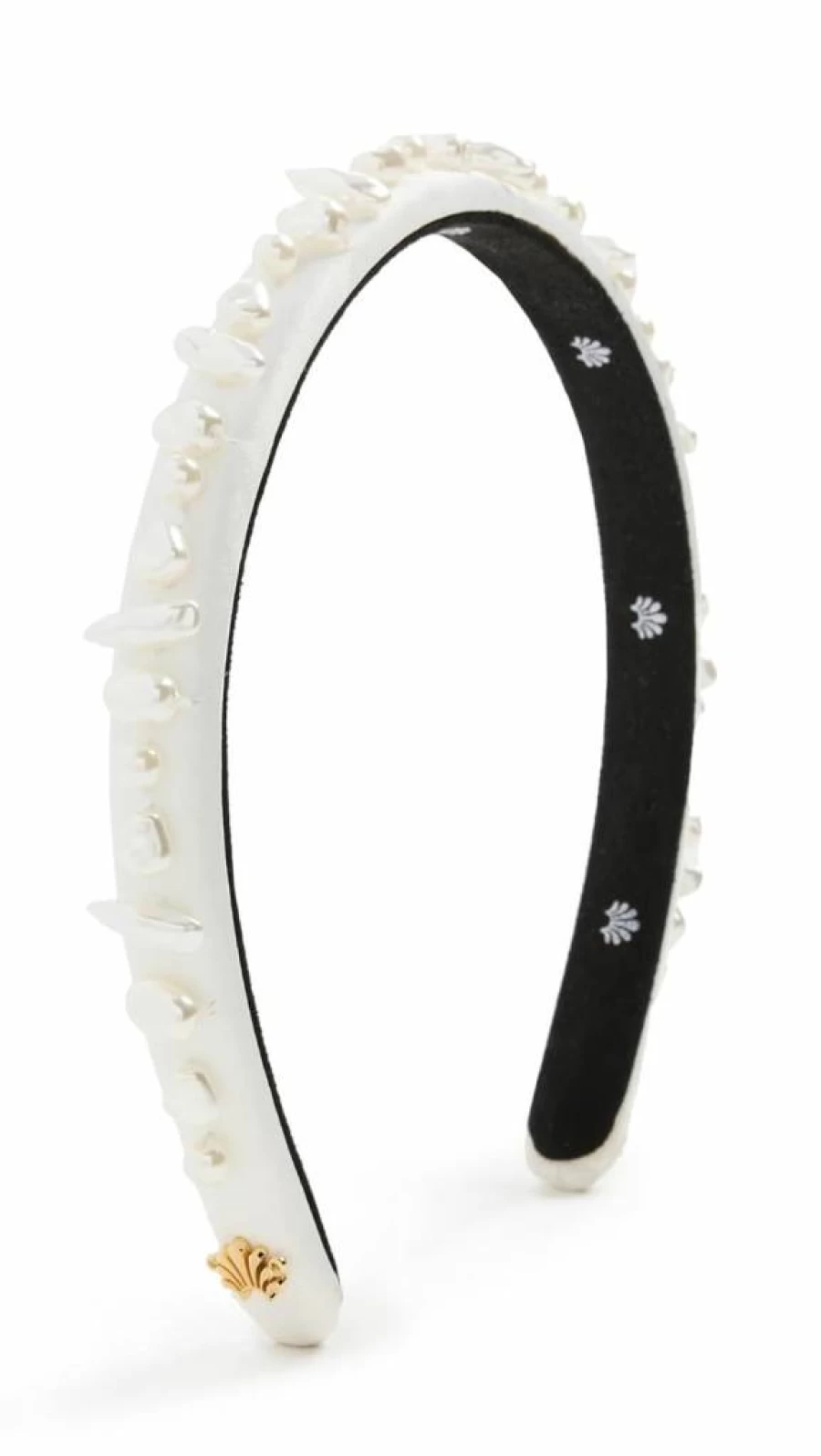 Lele Sadoughi Women's Ivory Pearl Embellished Headband – Elegant White Hair Accessory for Women