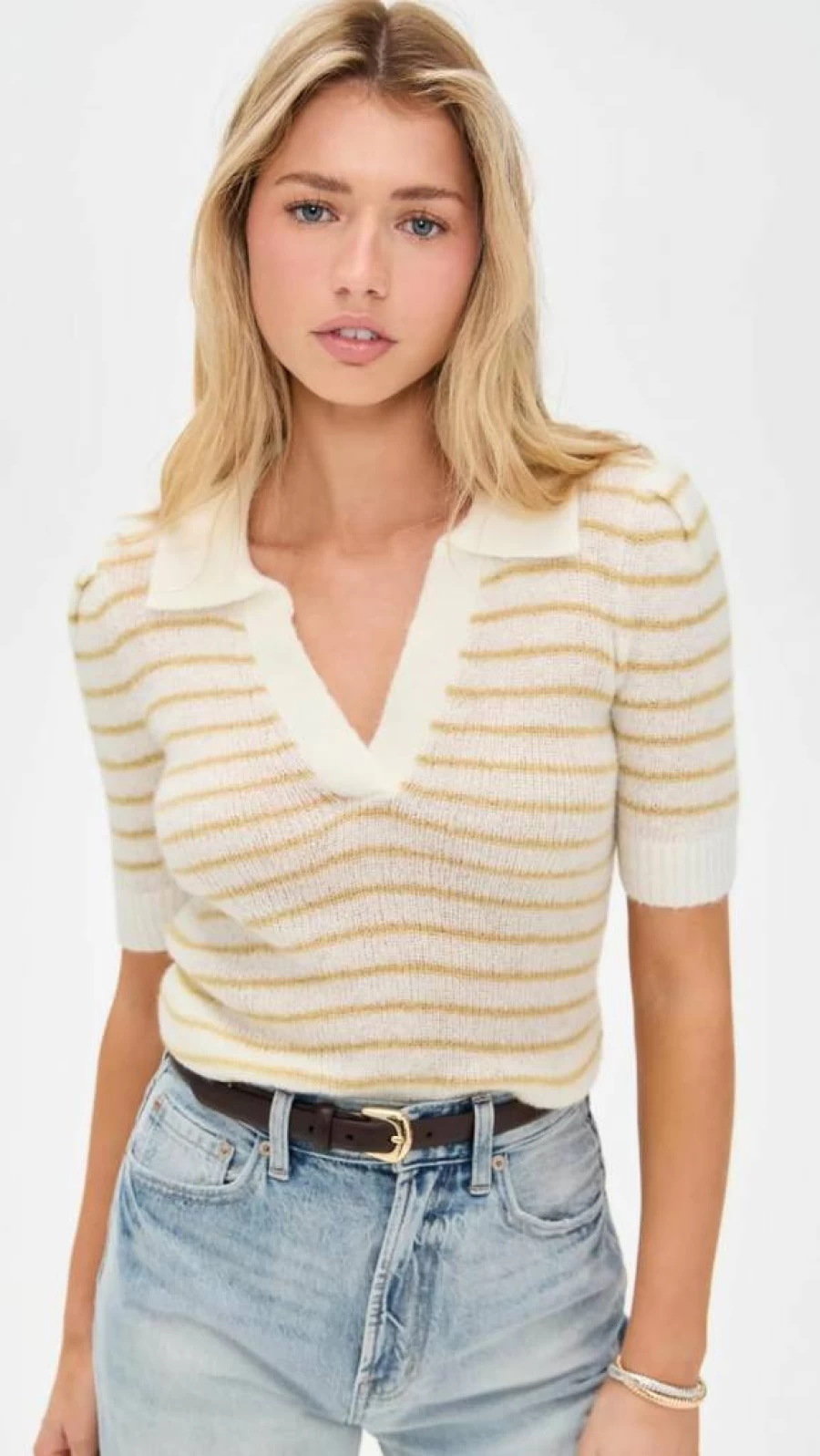 Pistola Denim Women's Billie Cropped Sweater in Vintage Washed Blue