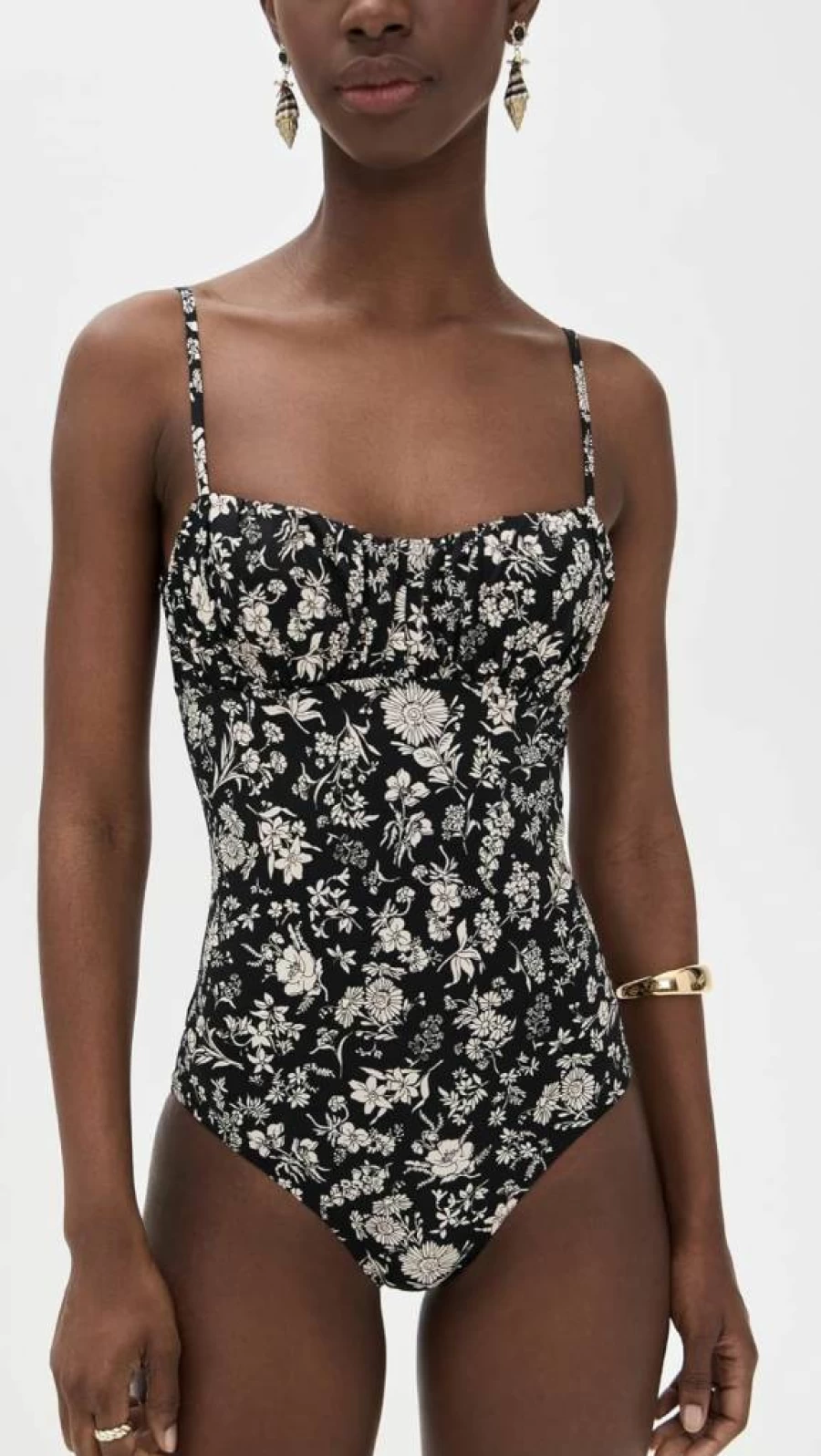 Ulla Johnson Women's Dalila Ruched Maillot One-Piece Swimsuit | Elegant Ruched Design