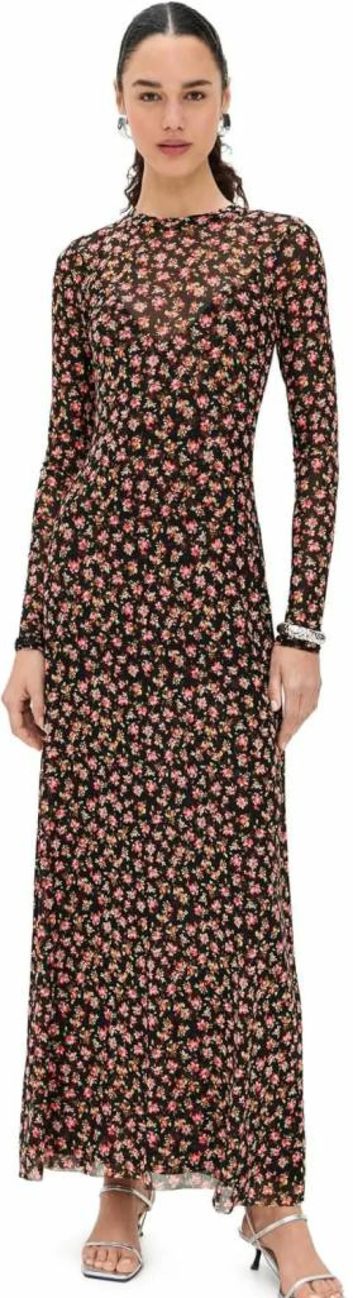 AFRM Women's Paola Mesh-Lined Ankle-Length Dress - Elegant Self Lining & Comfort Fit