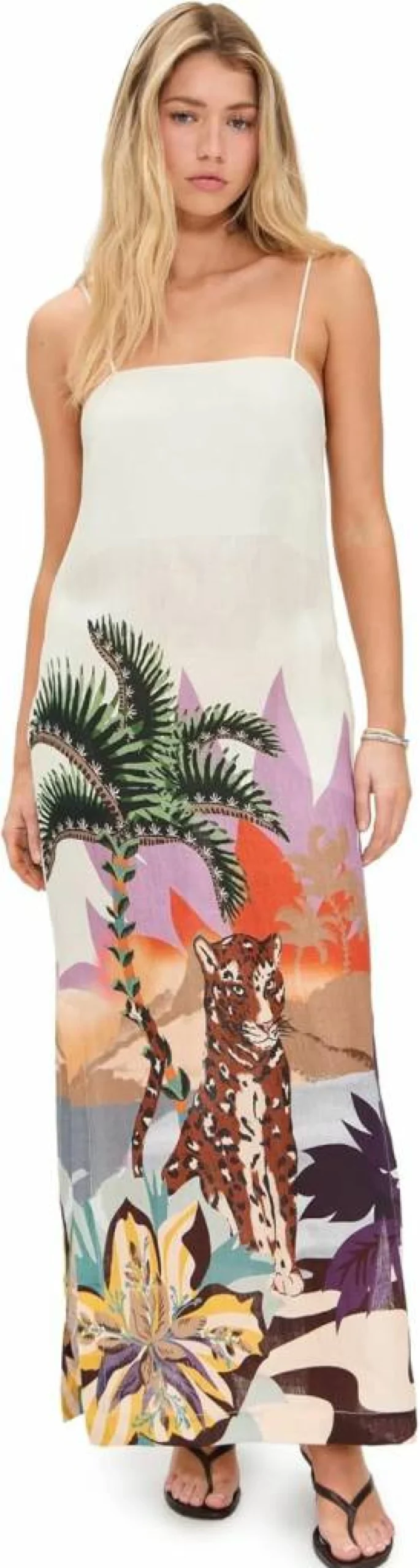 Las Surenas Women's Ipanema Long Summer Dress - Flowy Boho Maxi Dress for Beach Vacation